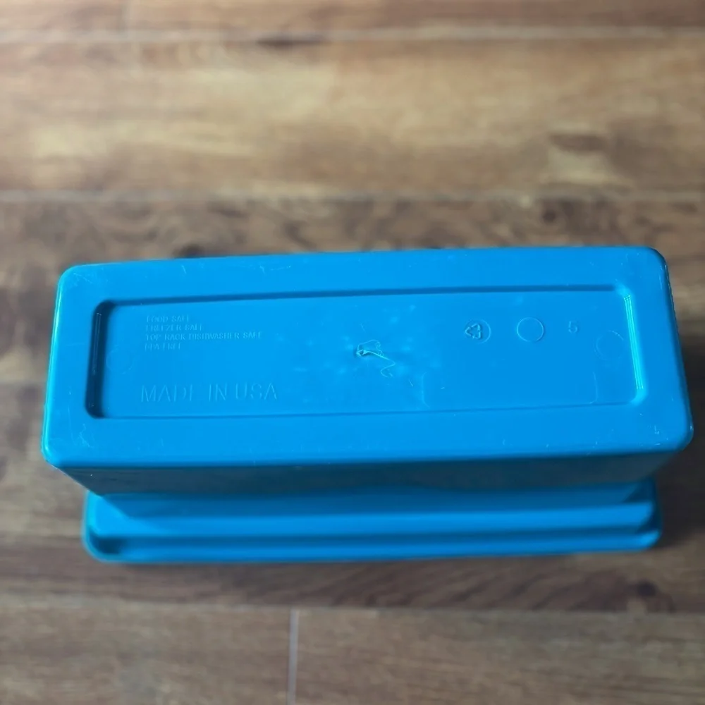 Blue Rectangular Storage Bin